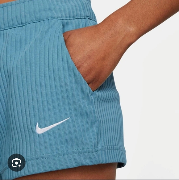 Nike High Waisted Ribbed Shorts - Picture 2 of 7